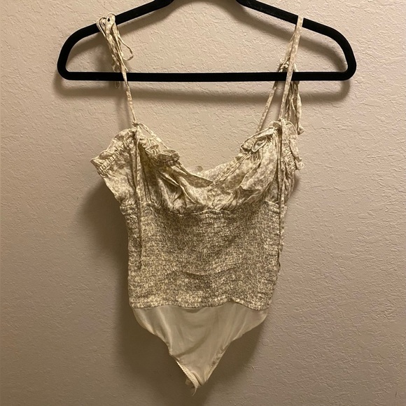 Free People Bardot Bodysuit in Ivory Combo X-Small Women's Cami Top - Picture 4 of 10